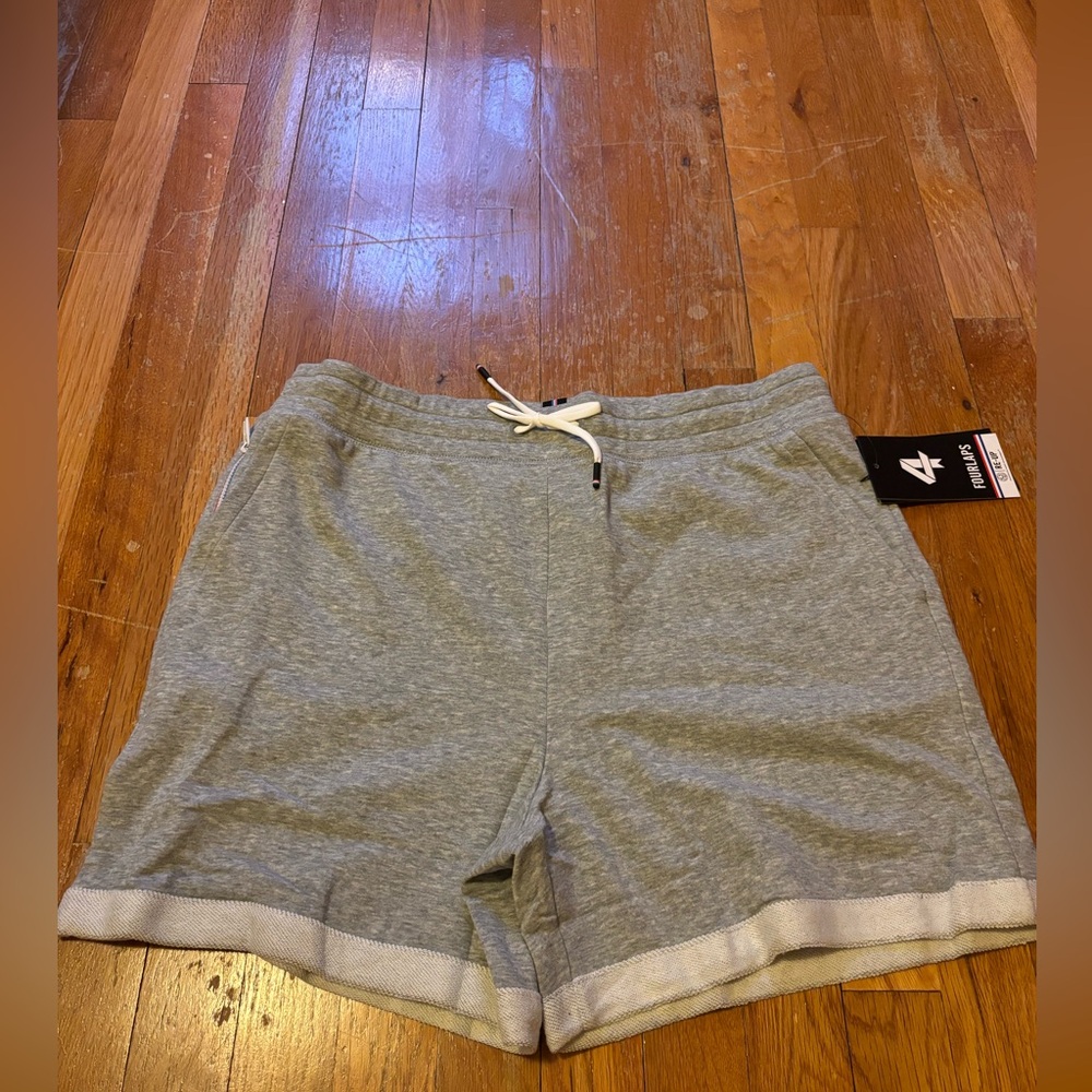 Four Laps Shorts Women's Grey Heather Athletic Fit Rush Short French Terry Large